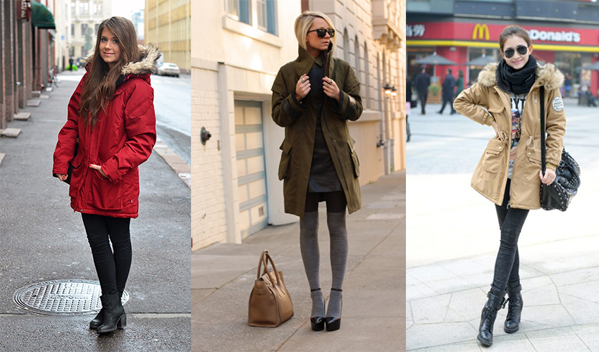 Что носить с паркой осенью Парка