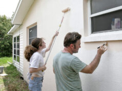 Покраска фасада дома по штукатурке: материалы