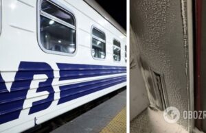 Украинцы показали условия в поезде »Укрзалізниці»: тамбур засыпало снегом. Фото и видео