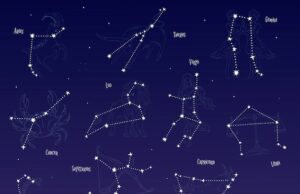 Схема созвездия Кассиопея