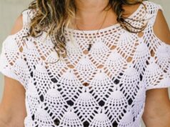 Вязаная туника крючком схемы и примеры