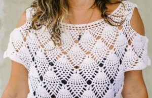 Вязаная туника крючком схемы и примеры