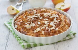 Яблочный пирог на молоке в духовке