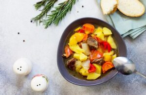 Картофельно-кабачковое рагу с мясом