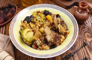 Пшенная каша с мясом в духовке