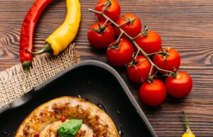 Сырная колбаса в лаваше на сковороде