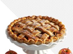 Яблочный пирог с песочным тестом открытый