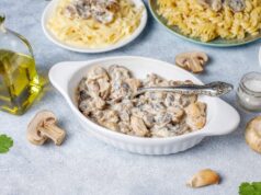 Индейка в Грибном Соусе со Сливками