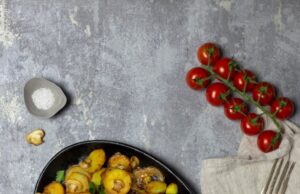 Жареная картошка с сухими грибами