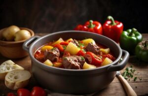 Гуляш из говядины с подливкой: пошаговый рецепт