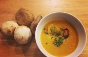 Картофельно-грибной суп-пюре