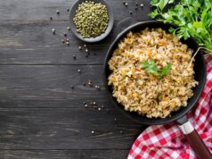 Постный плов с грибами шампиньонами