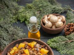 Тушение картошки с мясом в казане