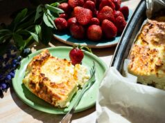 Творожная запеканка на сковороде