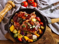 Лосятина с овощами в мультиварке