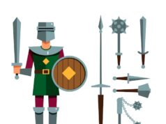 Сочетание 10 жезлов и 4 мечей в Таро