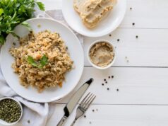 Рис с курицей и грибами