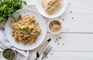 Рис с курицей и грибами